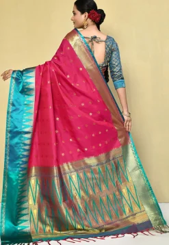 Kanchipuram Saree in Fuchsia