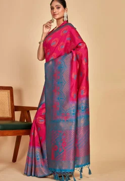 Kanchipuram Saree in Fuchsia