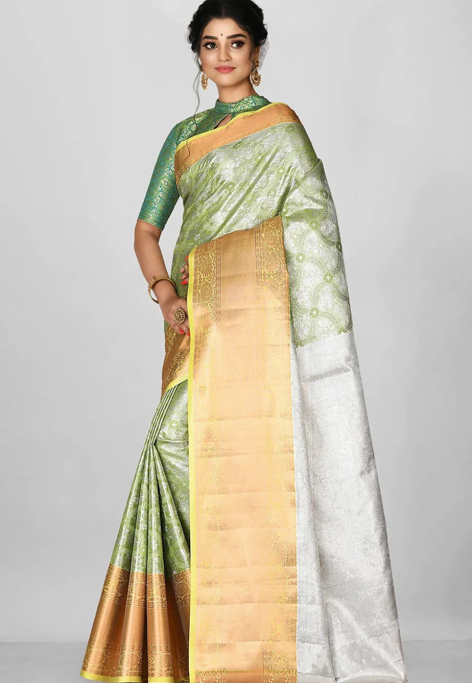 Kanchipuram Saree in Green