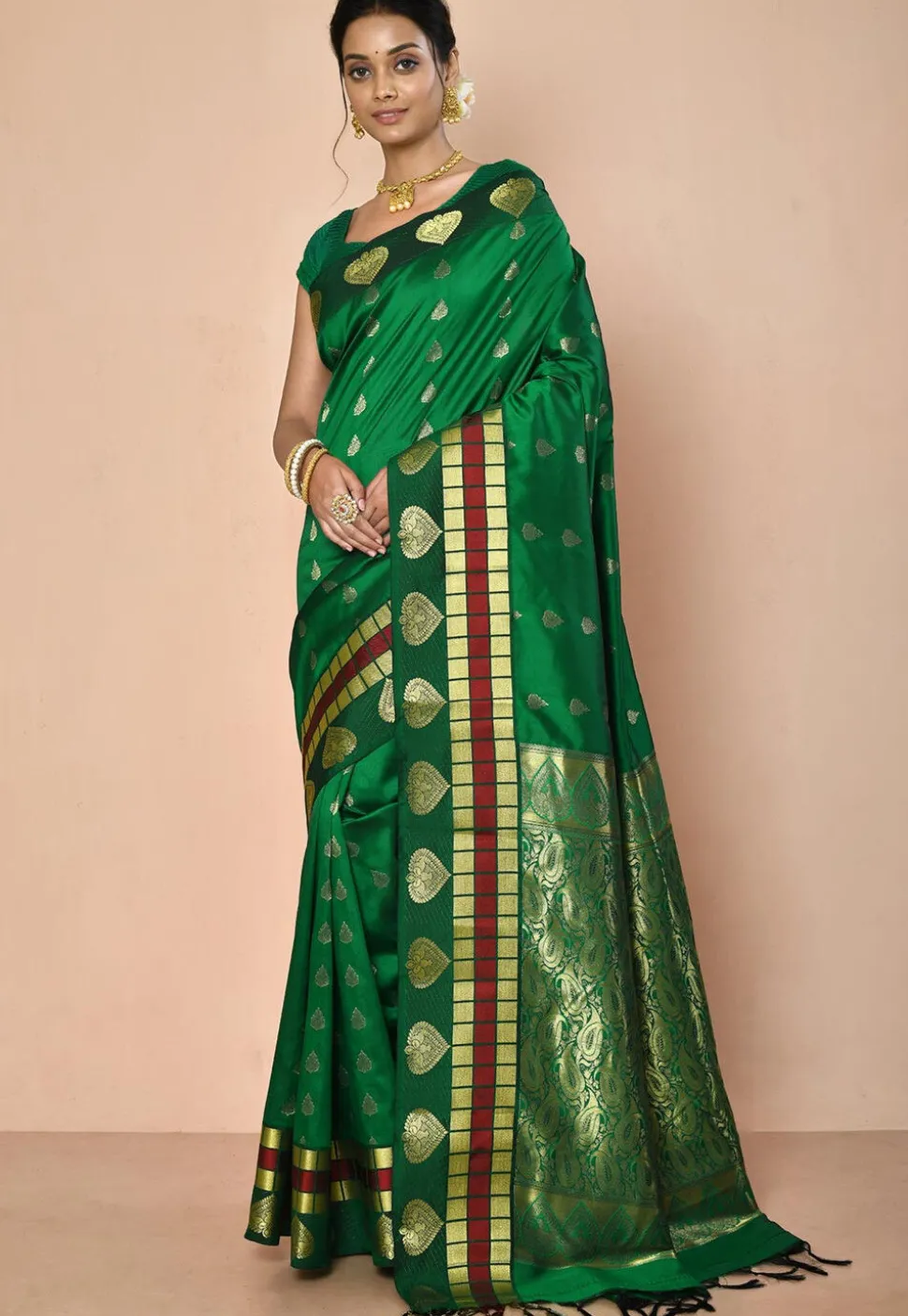 Kanchipuram Saree in Green