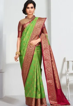 Kanchipuram Saree in Green