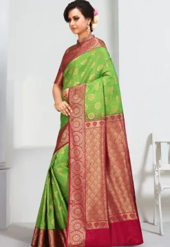 Kanchipuram Saree in Green
