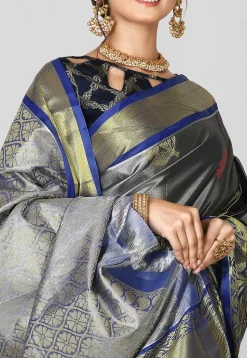 Kanchipuram Saree in Grey
