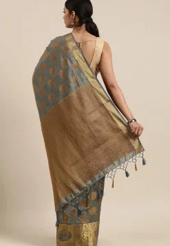 Kanchipuram Saree in Grey