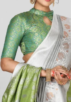 Kanchipuram Saree in Light Green