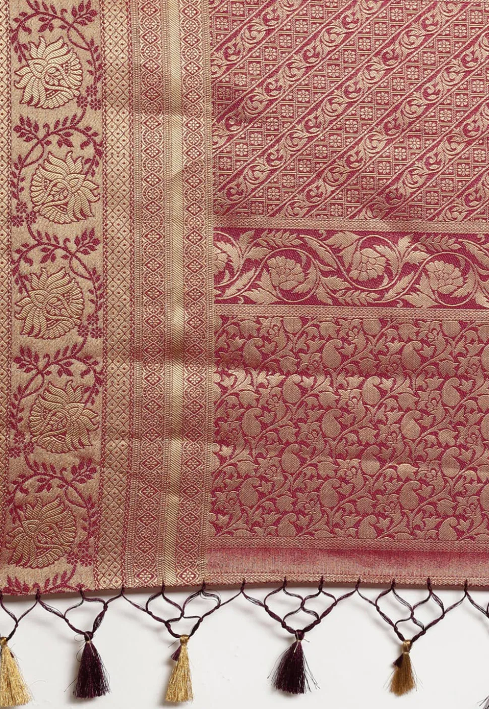 Kanchipuram Saree in Light Orange