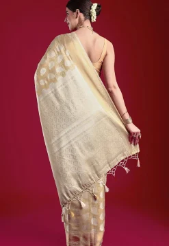 Kanchipuram Saree in Light Beige