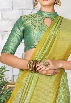 Kanchipuram Saree in Light Green