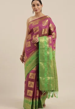 Kanchipuram Saree in Magenta Purple