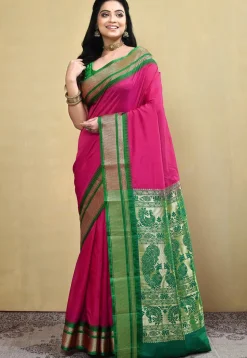 Kanchipuram Saree in Magenta
