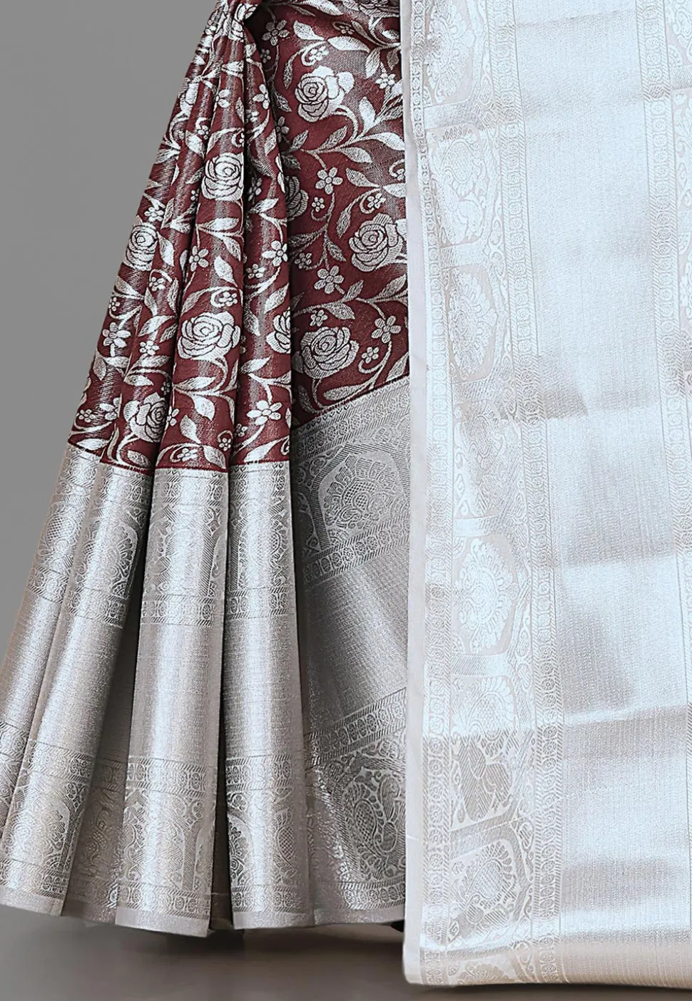 Kanchipuram Saree in Maroon
