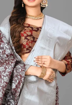 Kanchipuram Saree in Maroon