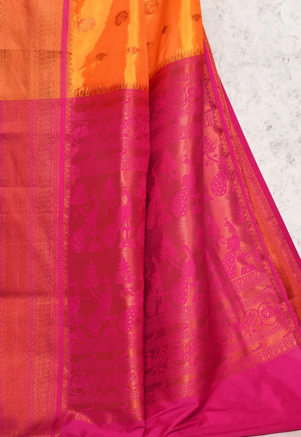 Kanchipuram Saree in Mustard