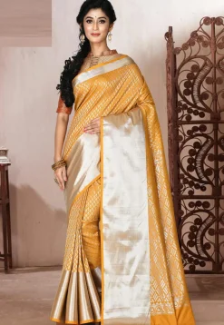 Kanchipuram Saree in Mustard