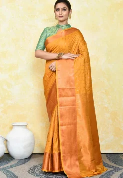 Kanchipuram Saree in Mustard