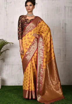 Kanchipuram Saree in Mustard