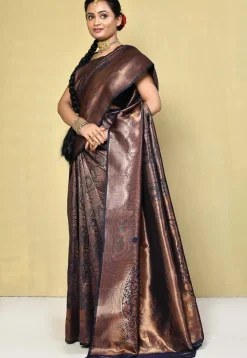 Kanchipuram Saree in Navy Blue