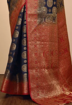Kanchipuram Saree in Navy Blue