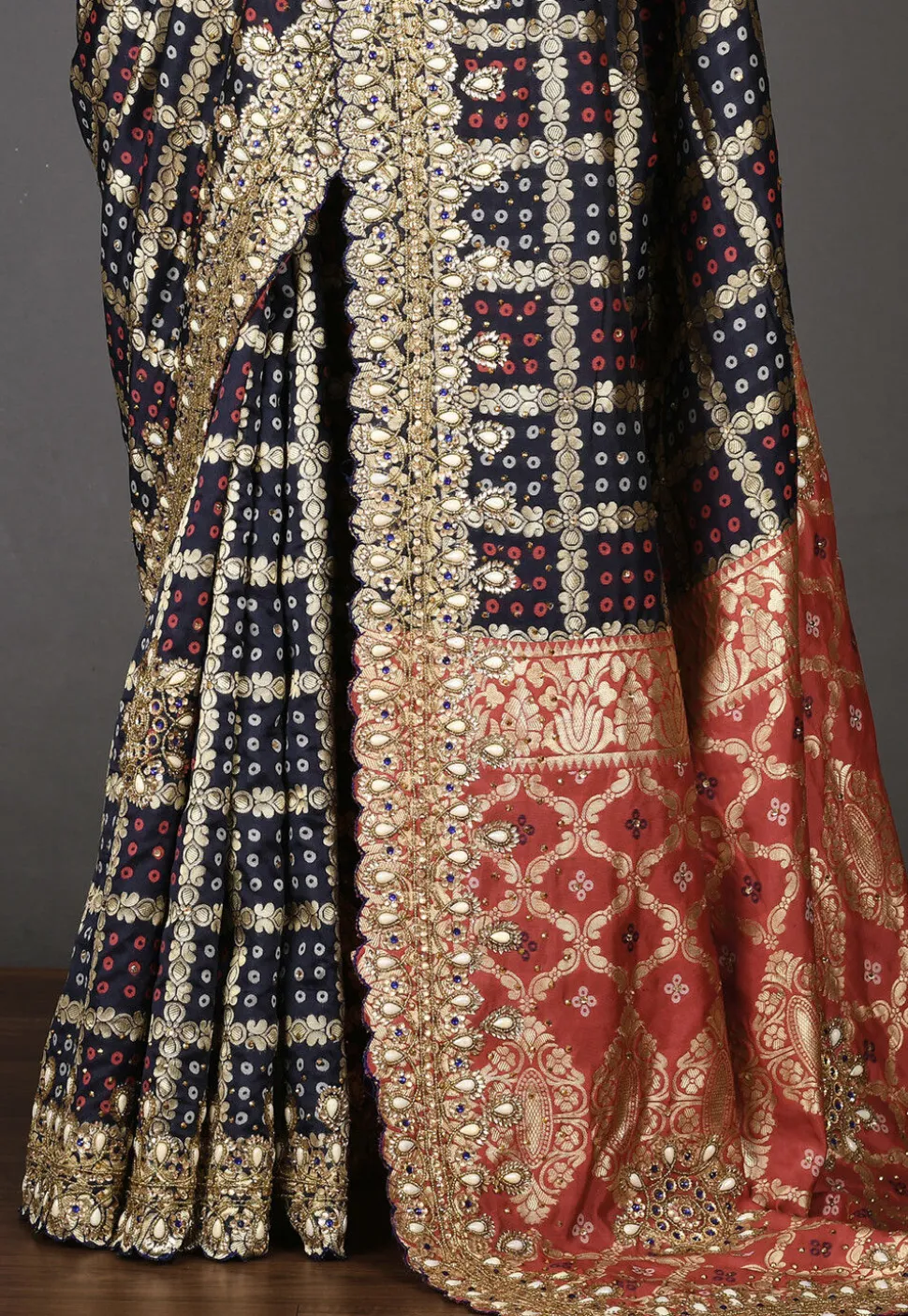 Kanchipuram Saree in Navy Blue