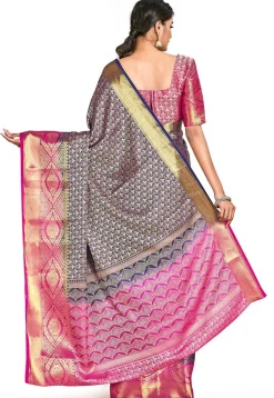 Kanchipuram Saree in Navy Blue