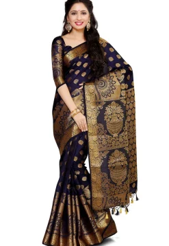 Kanchipuram Saree in Navy Blue