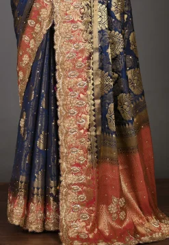 Kanchipuram Saree in Navy Blue