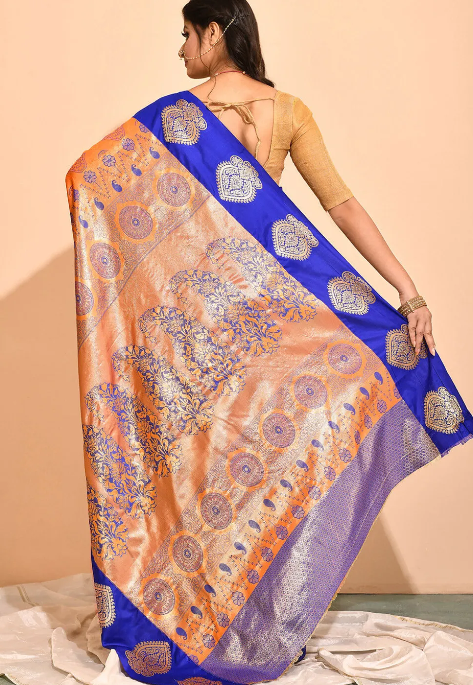 Kanchipuram Saree in Orange