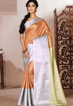 Kanchipuram Saree in Orange