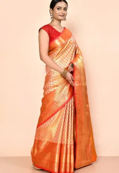 Kanchipuram Saree in Orange