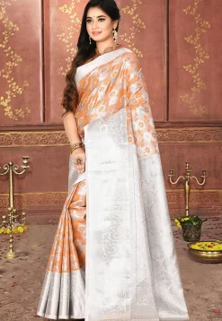 Kanchipuram Saree in Orange