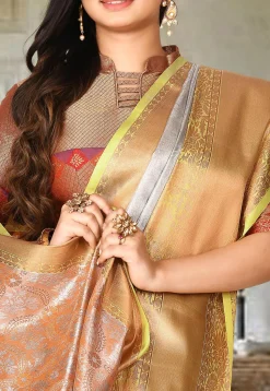 Kanchipuram Saree in Orange