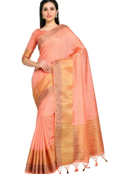 Kanchipuram Saree in Peach