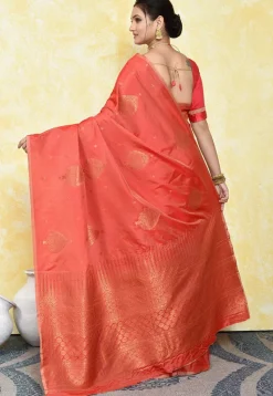 Kanchipuram Saree in Peach