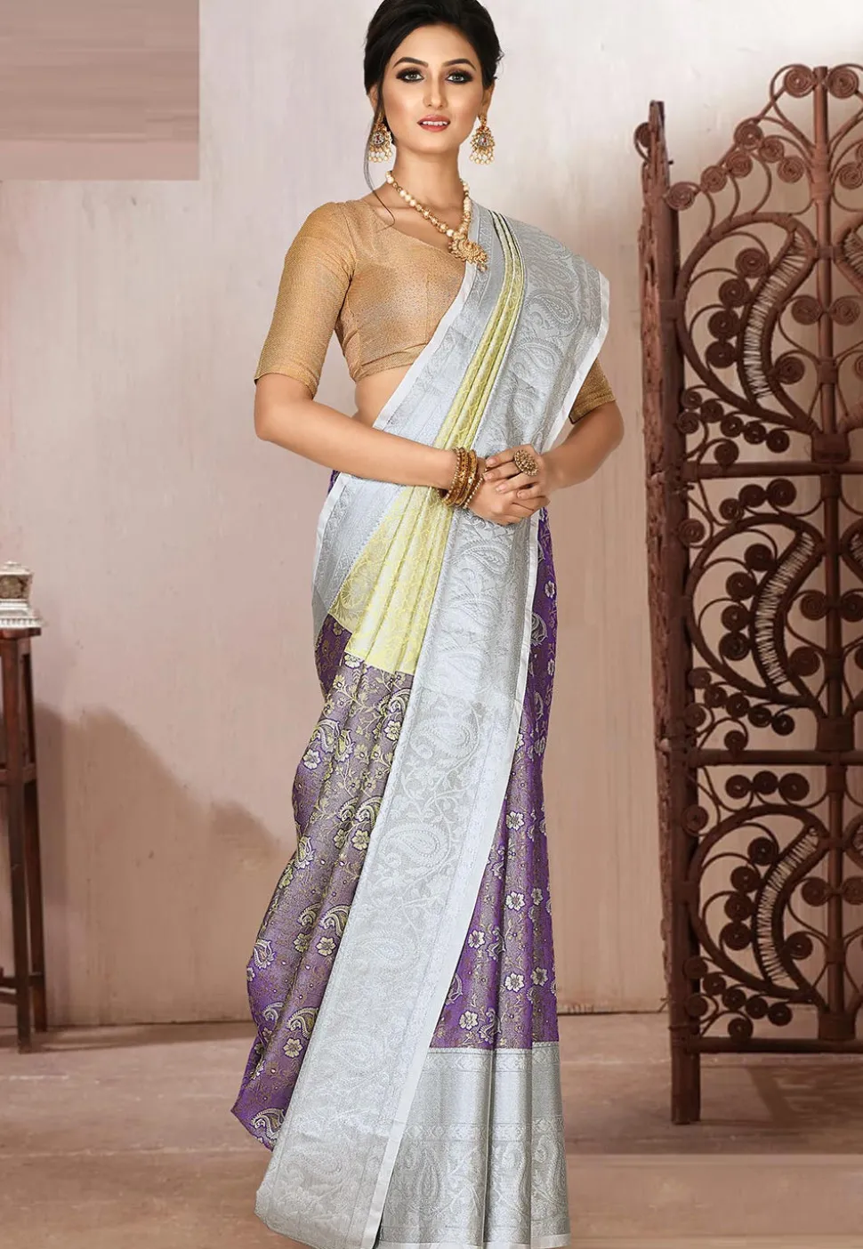 Kanchipuram Saree in Purple