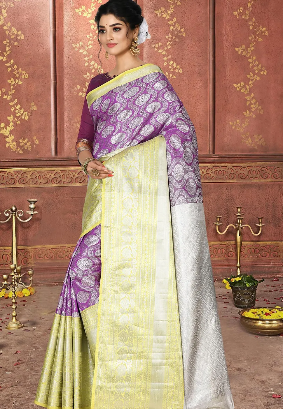 Kanchipuram Saree in Purple