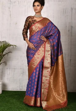 Kanchipuram Saree in Royal Blue