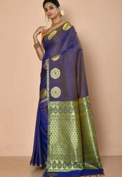 Kanchipuram Saree in Royal Blue