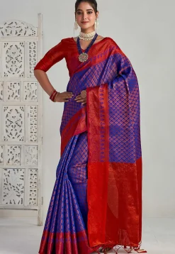 Kanchipuram Saree in Royal Blue