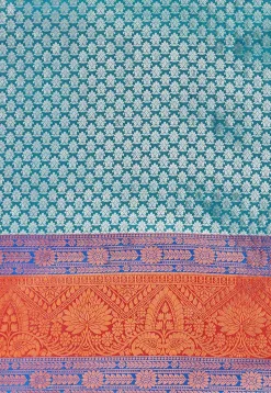 Kanchipuram Saree in Teal Blue