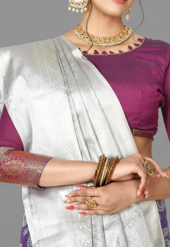 Kanchipuram Saree in Violet