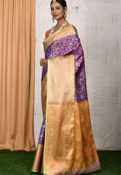 Kanchipuram Saree in Violet