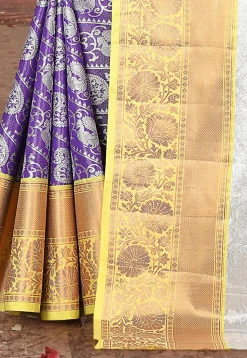 Kanchipuram Saree in Violet