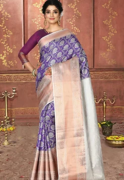 Kanchipuram Saree in Violet