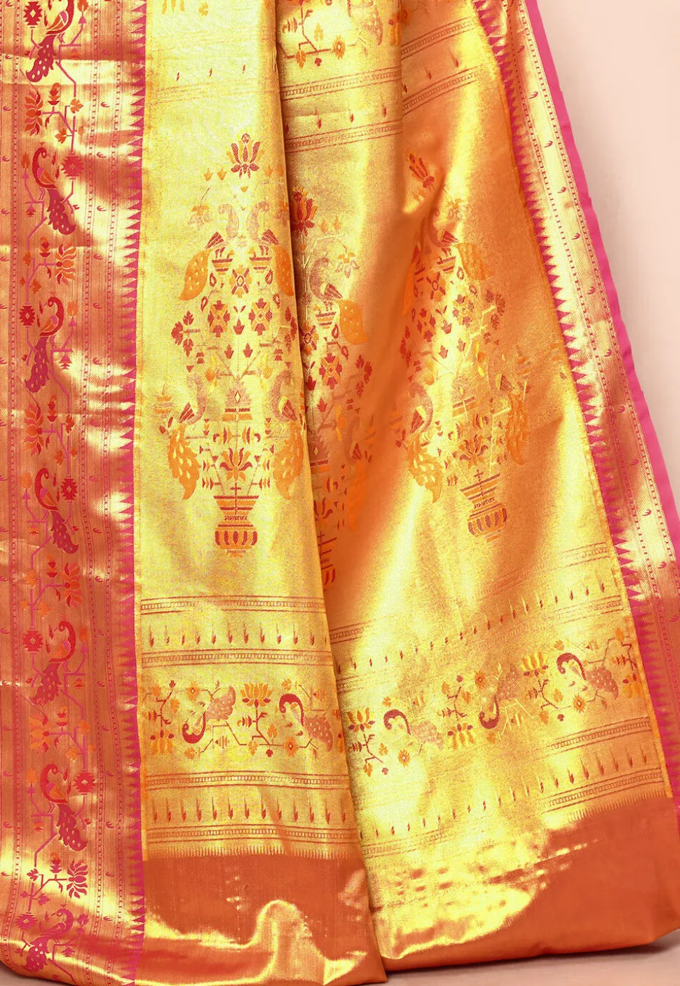 Kanchipuram Saree in Yellow