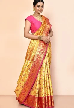 Kanchipuram Saree in Yellow