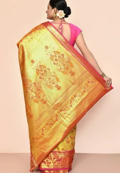 Kanchipuram Saree in Yellow