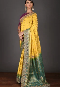 Kanchipuram Saree in Yellow