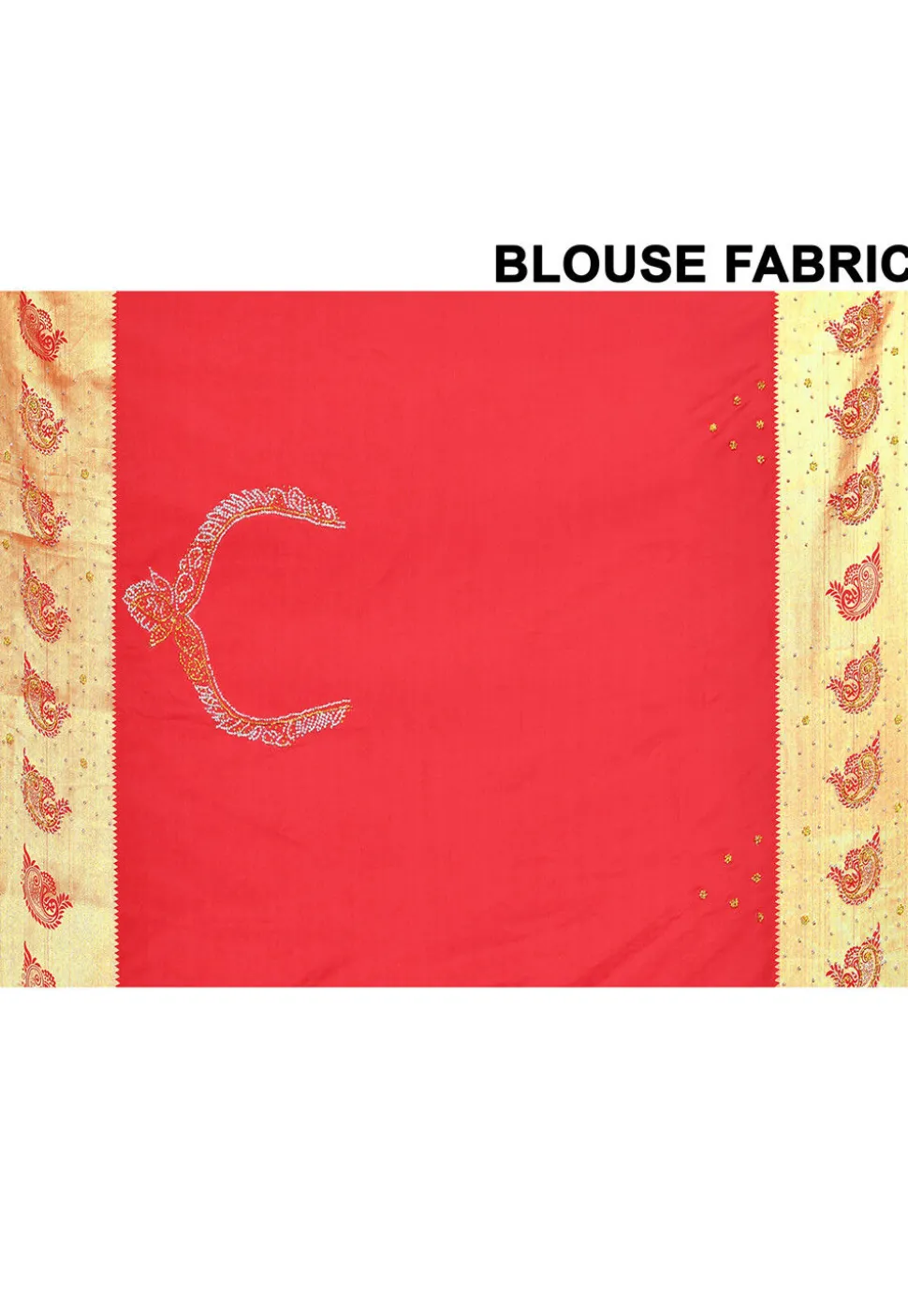Kanchipuram Silk Embellished Saree in Red