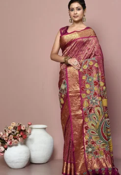 Kanchipuram Silk Saree in Magenta