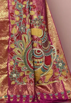 Kanchipuram Silk Saree in Magenta
